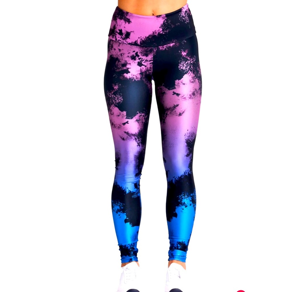 Goldsheep Pink Acid Wash Leggings, size Small, like new condition!